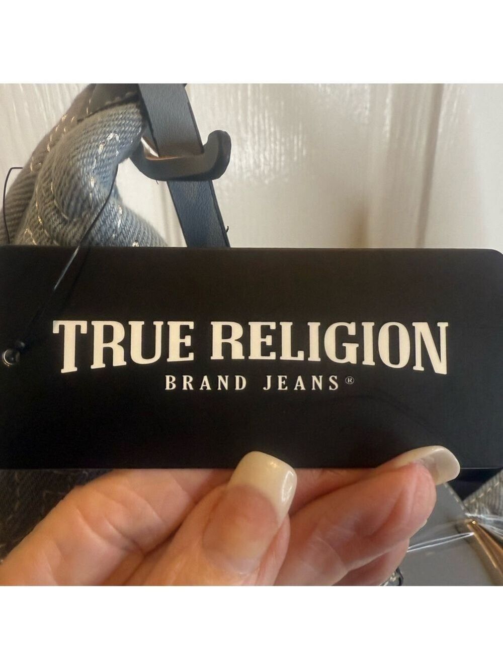 TRUE RELIGION QUILTED WOMENS SHOULDER BAG PURSE HOBO HANDBAG WITH HORSESHOE LOGO - Picture 16 of 16